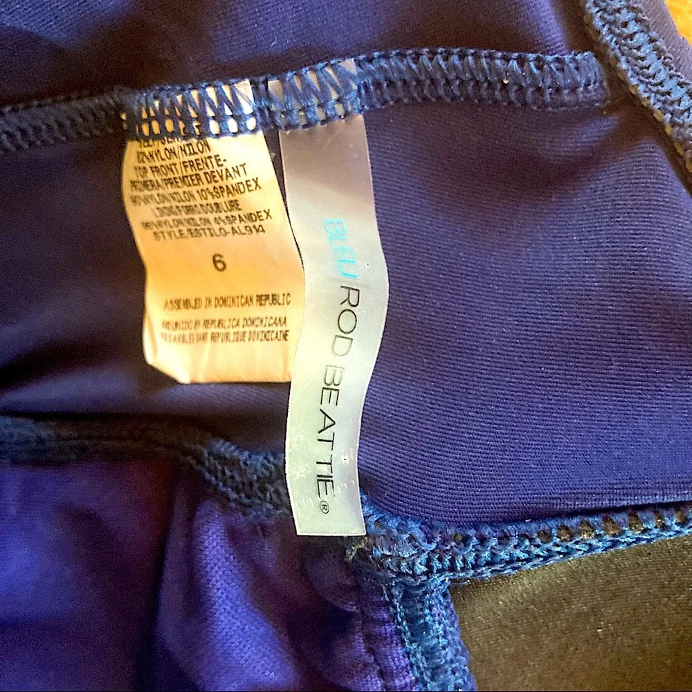 Navy Blue One Piece Swimsuit - Picture 7 of 7